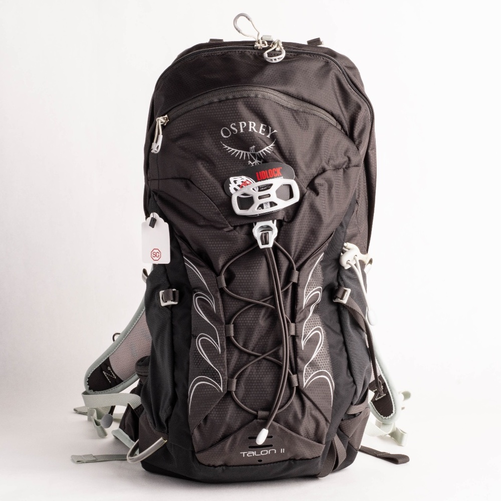Osprey Tallon II M/L 19-23in Stealth Black Hiking Outdoors Backpack Bag NWT